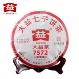 Yunnan Ancient Tree Pu'er 7572 Menghai Dayi Puer Tea CakeTAETEA Ripe Pu-erh 357g