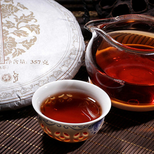 Colourful Yunnan Classical Puer Qing Feng Xiang CHEN XIANG Ripe Pu'er Tea 357g