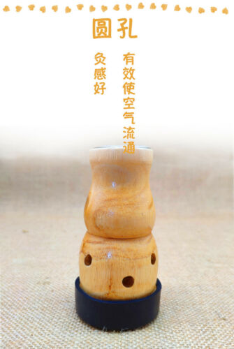 Yang Sheng Hu Lu Ai Jiu Mu Zhi Ai Tiao Juan Zhi Jia 1Pc养生葫芦艾灸木制艾条卷支架1件装