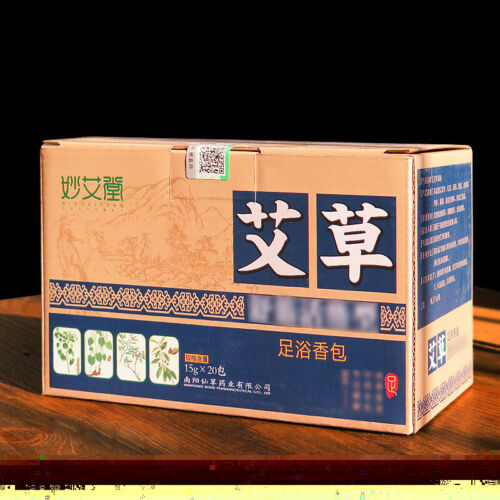 Miao Ai Tang Ai Cao Zu Yu Xiang Bao妙艾堂艾草足浴香包泡脚必备艾草包20袋/盒