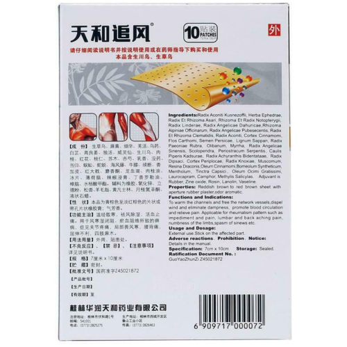 天和追风膏10盒100片 Tian He Zhui Feng Gao Tianhe Zhuifenggao10 Boxes 100pcs Secondary image